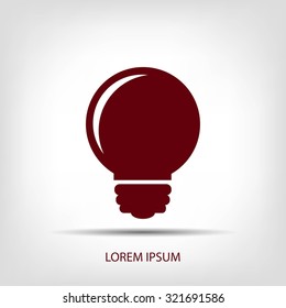 Light bulb vector icon