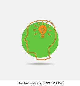 Light bulb vector icon