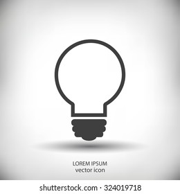 Light bulb vector icon
