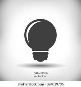 Light bulb vector icon