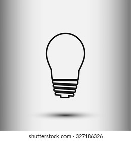 Light bulb vector icon