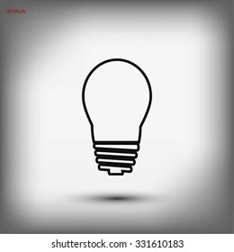 Light bulb vector icon