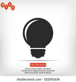 Light bulb vector icon