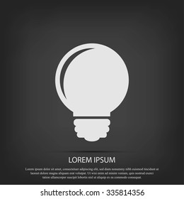 Light bulb vector icon