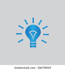 Light bulb vector icon