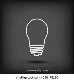 Light bulb vector icon