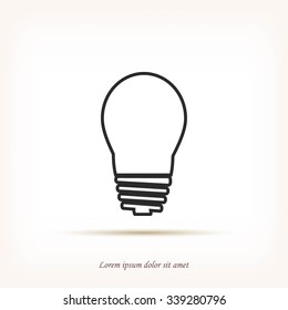 Light bulb vector icon