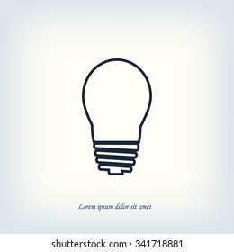 Light bulb vector icon