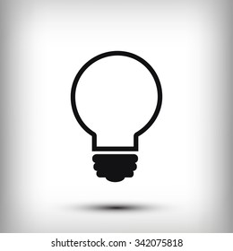 Light bulb vector icon