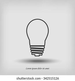 Light bulb vector icon
