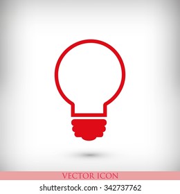 Light bulb vector icon