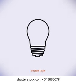 Light bulb vector icon