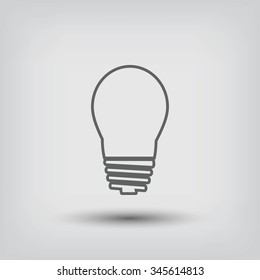 Light bulb vector icon