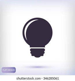Light bulb vector icon