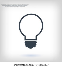 Light bulb vector icon