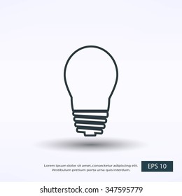 Light bulb vector icon