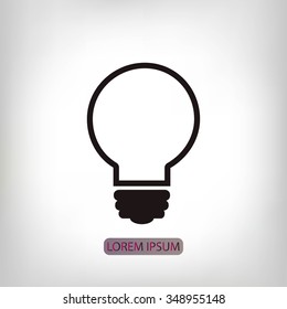 Light bulb vector icon