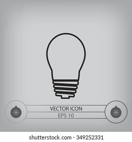 Light bulb vector icon