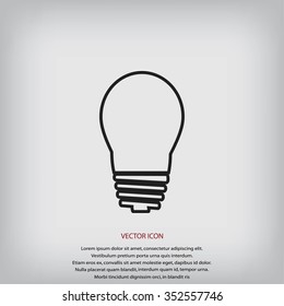 Light bulb vector icon