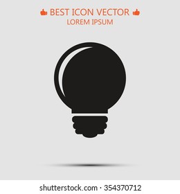 Light bulb vector icon