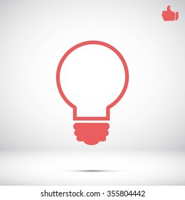 Light bulb vector icon