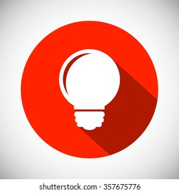 Light bulb vector icon