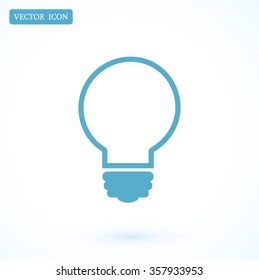 Light bulb vector icon