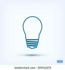 Light bulb vector icon