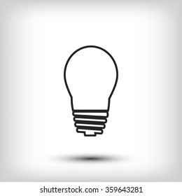 Light bulb vector icon