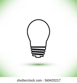 Light bulb vector icon