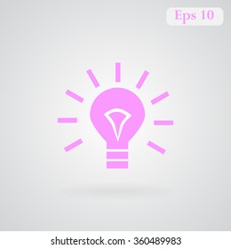 Light bulb vector icon