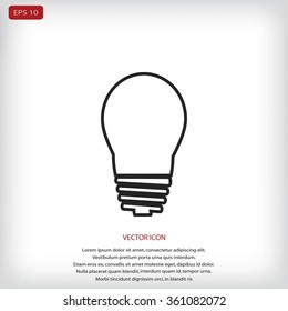 Light bulb vector icon