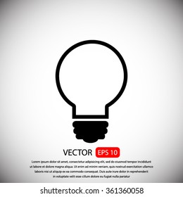 Light bulb vector icon