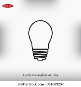 Light bulb vector icon