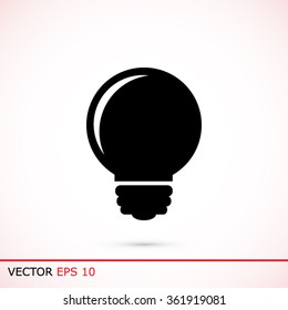 Light bulb vector icon