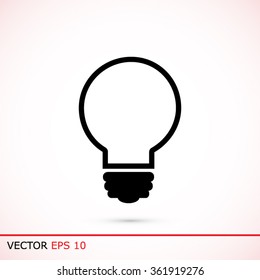 Light bulb vector icon