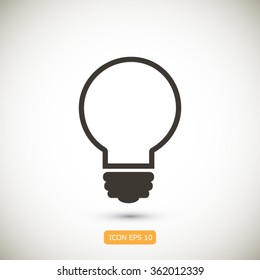 Light bulb vector icon