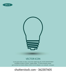 Light bulb vector icon