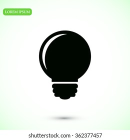 Light bulb vector icon