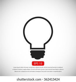 Light bulb vector icon