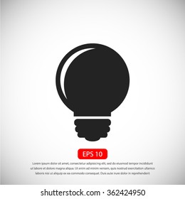 Light bulb vector icon