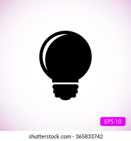 Light bulb vector icon