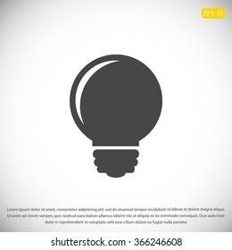 Light bulb vector icon