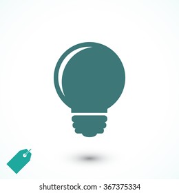 Light bulb vector icon