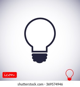 Light bulb vector icon