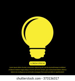 Light bulb vector icon