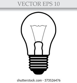 Light bulb vector icon 