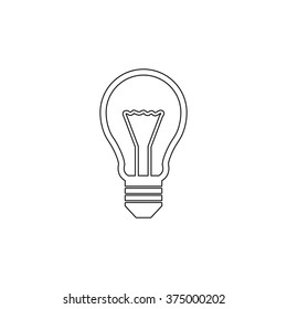 Light bulb  - vector icon