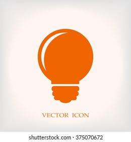Light bulb vector icon