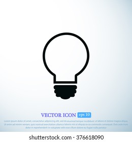 Light bulb vector icon